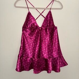 Victoria Secret vtg sexy little things size L pink polka‎ dot